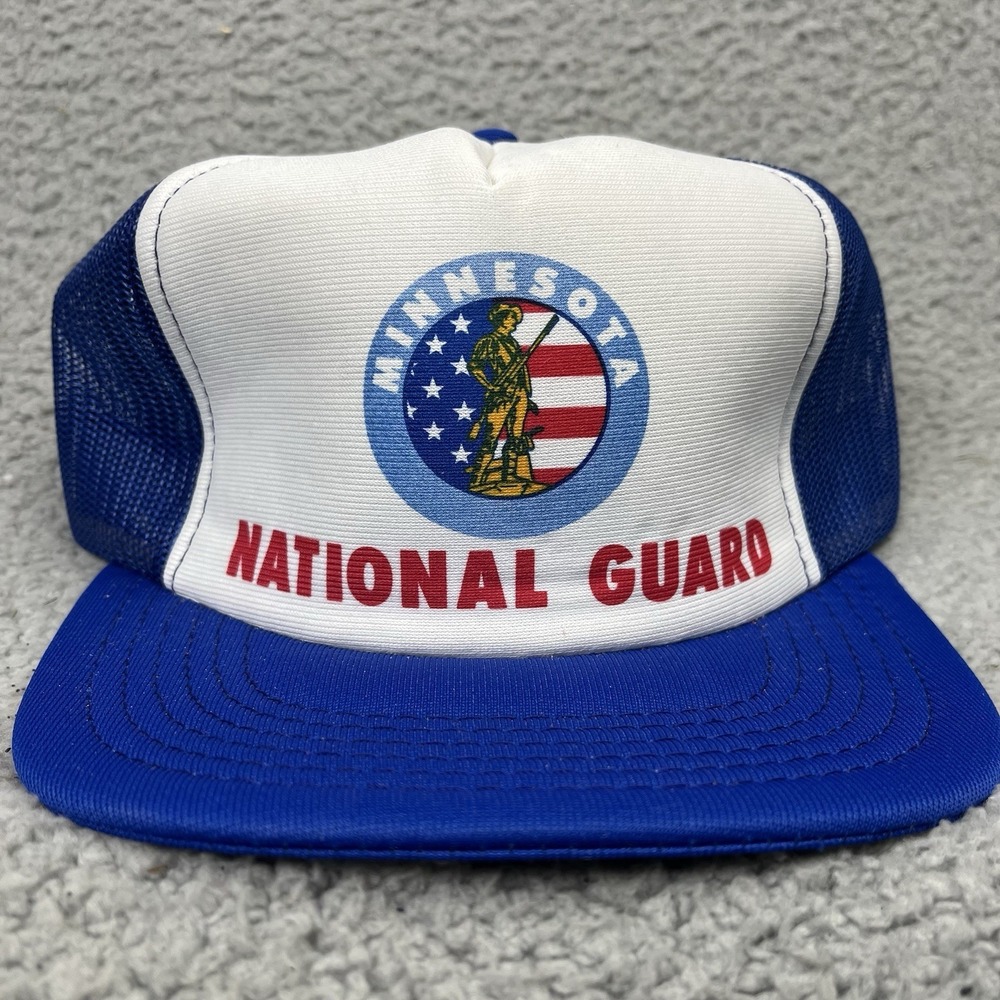 Vintage‎ Minnesota National Guard Hat Snapback Trucker Cap Youngan